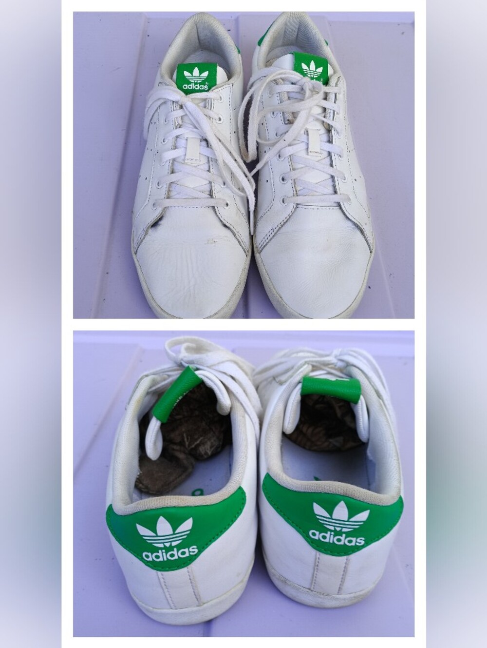 Adidas Originals Stan Smith White Green Leather Sneakers Women’s 9.5 EU 42 Trefo